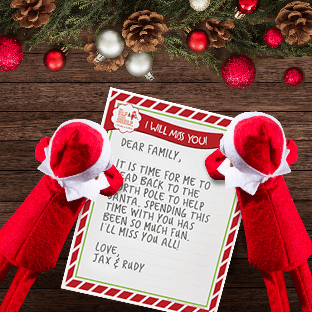 Elf Goodbye Letter Free Printable