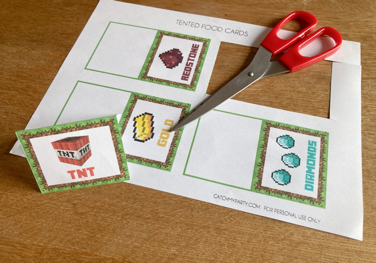 Free Minecraft Party Food Printables