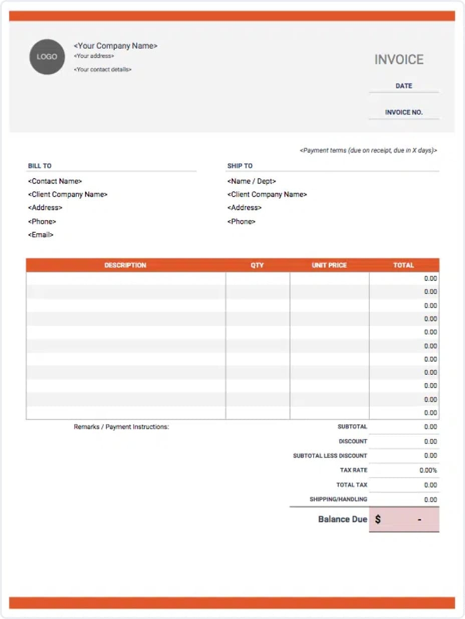 Printable Invoices Online Free