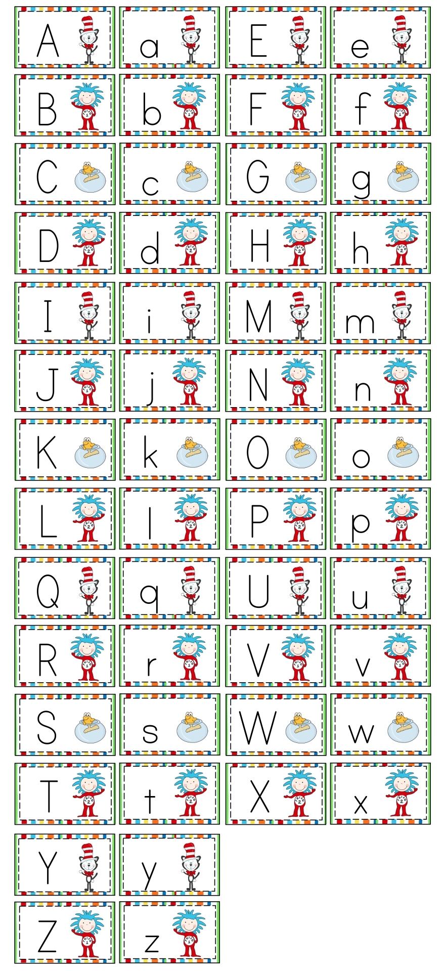 Free Printable Dr Seuss Letters