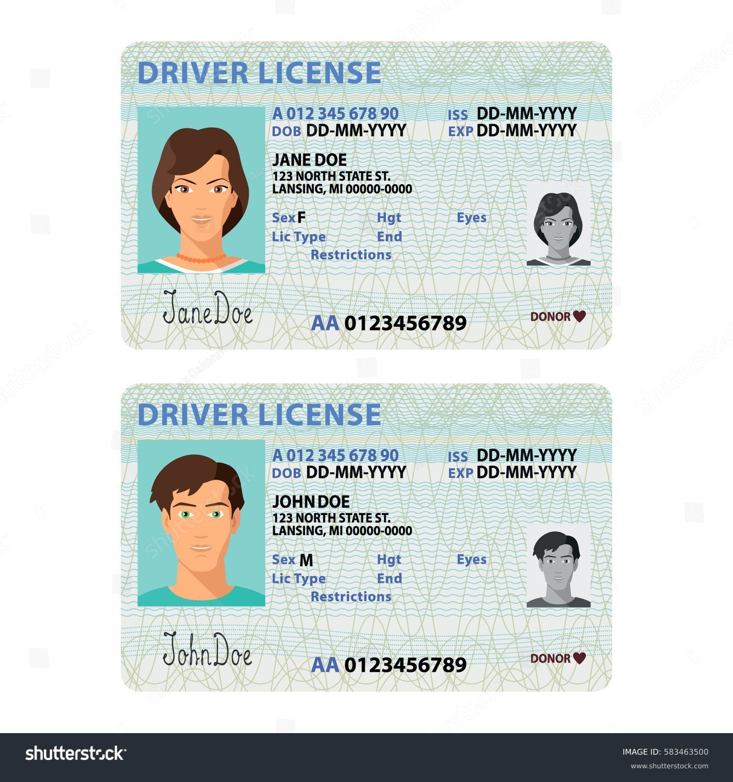 Drivers License Template Royalty Free Images Stock Photos Pictures Shutterstock