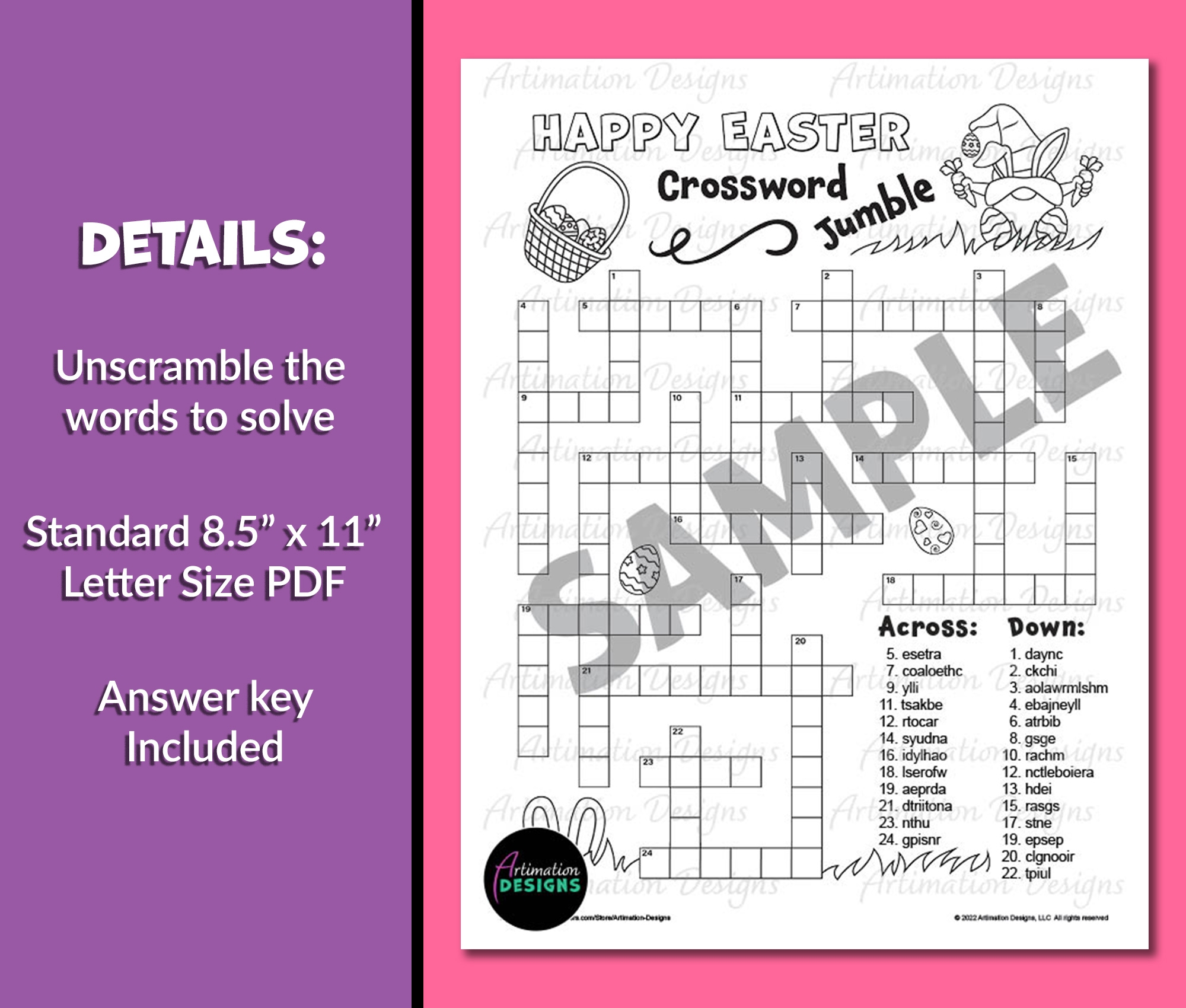 Free Printable Easter Crossword Puzzles
