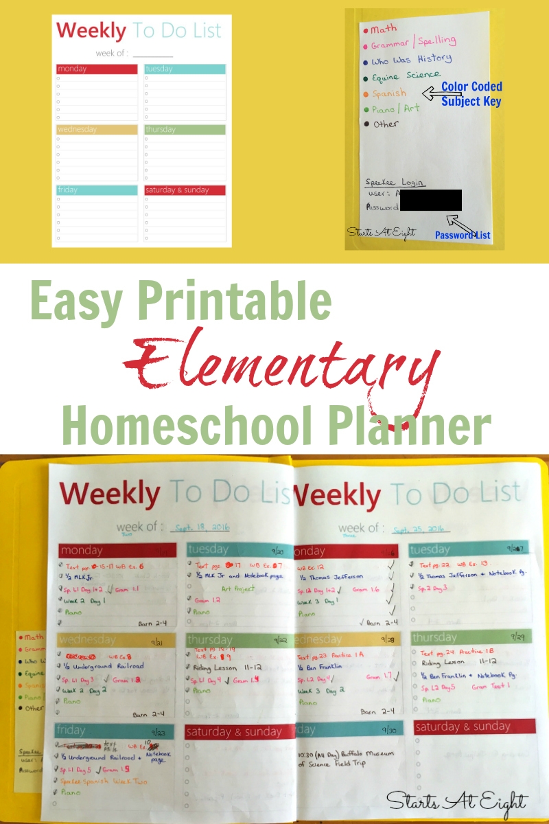 Free Printable Homeschool Student Planner