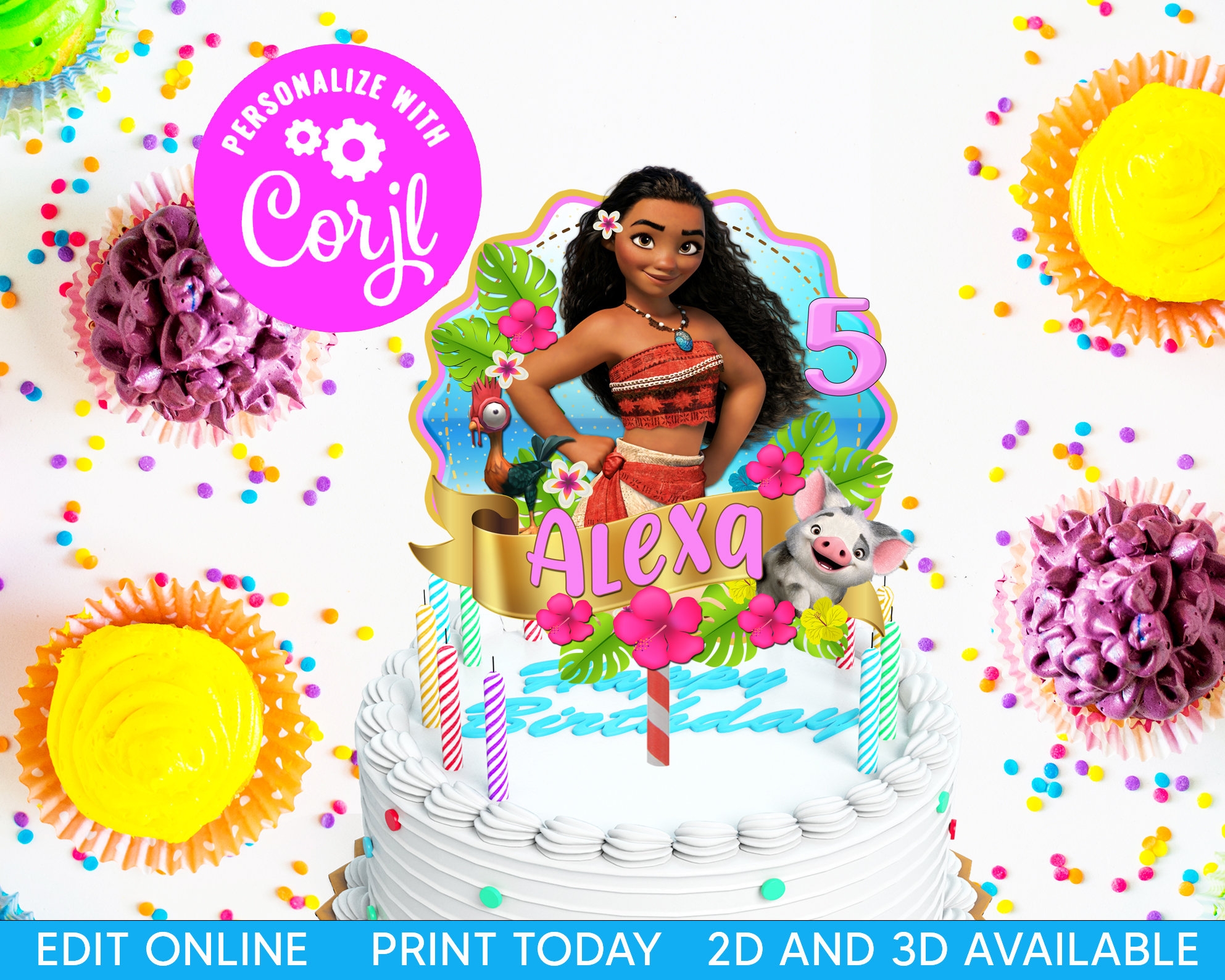 Free Printable Moana Decorations