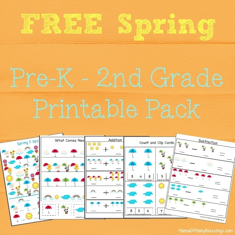 Free Preschool Spring Printables