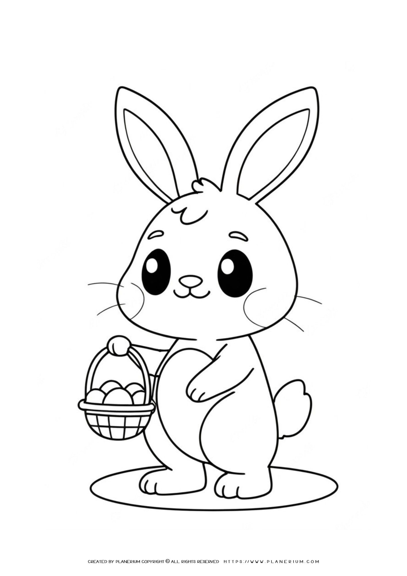 Engage In Fun With Free Printable Easter Bunny Coloring Page