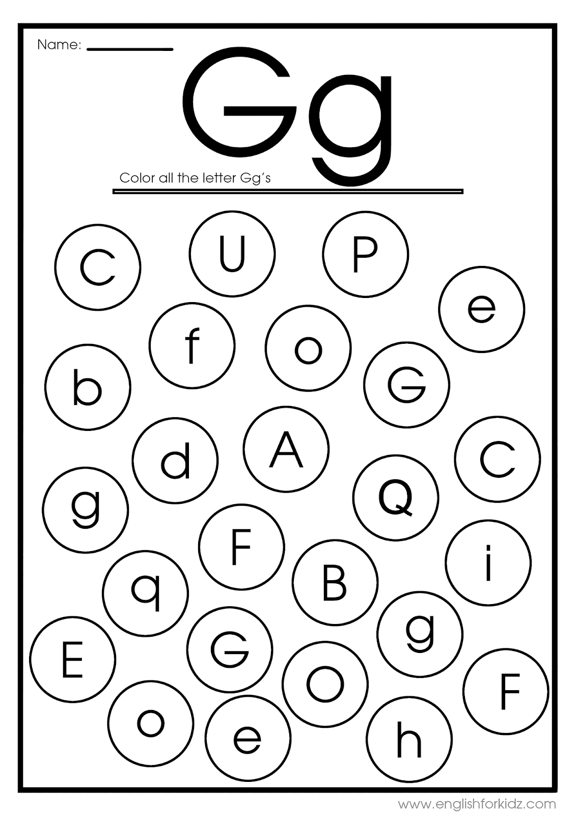 Letter G Worksheet Free Printable