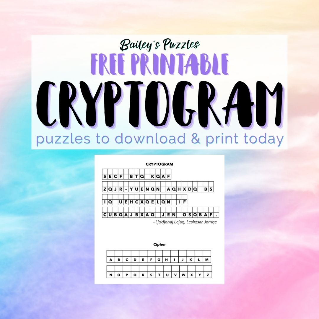 Everything Cryptogram Bailey s Puzzles
