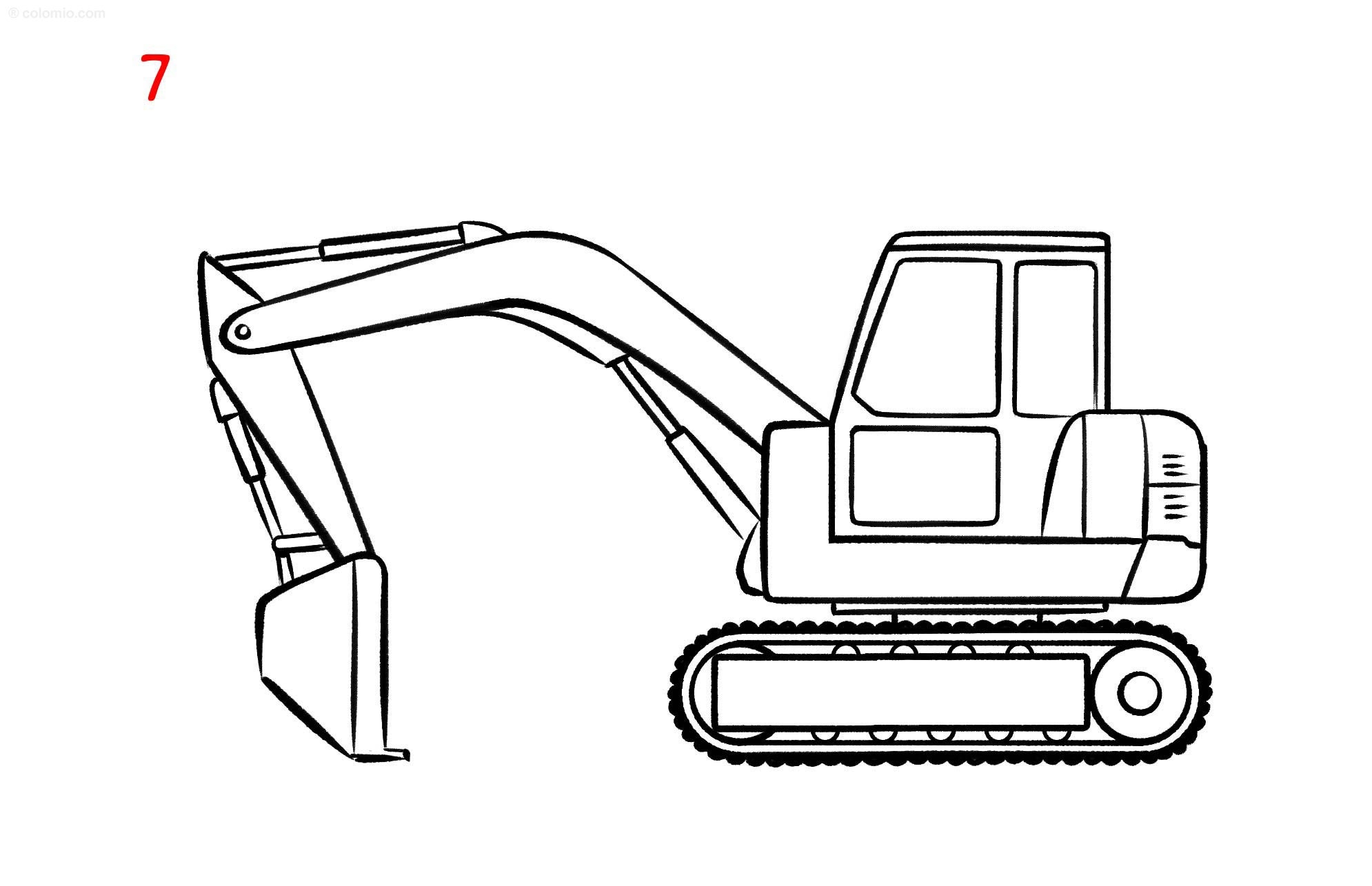 Excavators Coloring Pages Free Printable Excavator Coloring Sheets