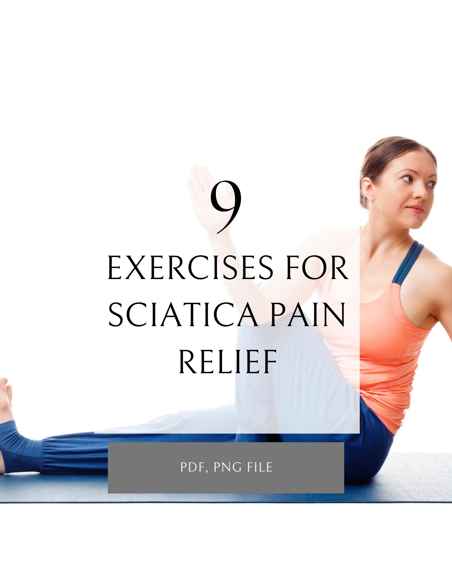 Exercise Plan For Sciatica Pain Relief Digital Printable Back Pain Exercise Tracker Workout Planner Yoga Physiotherapy Etsy