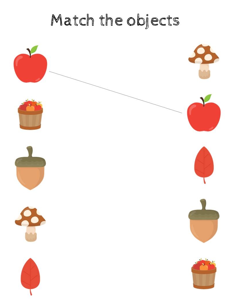 Fall Matching Activities Printables One Perfectly Imperfect Mom