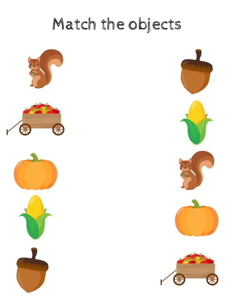 Fall Matching Activities Printables One Perfectly Imperfect Mom