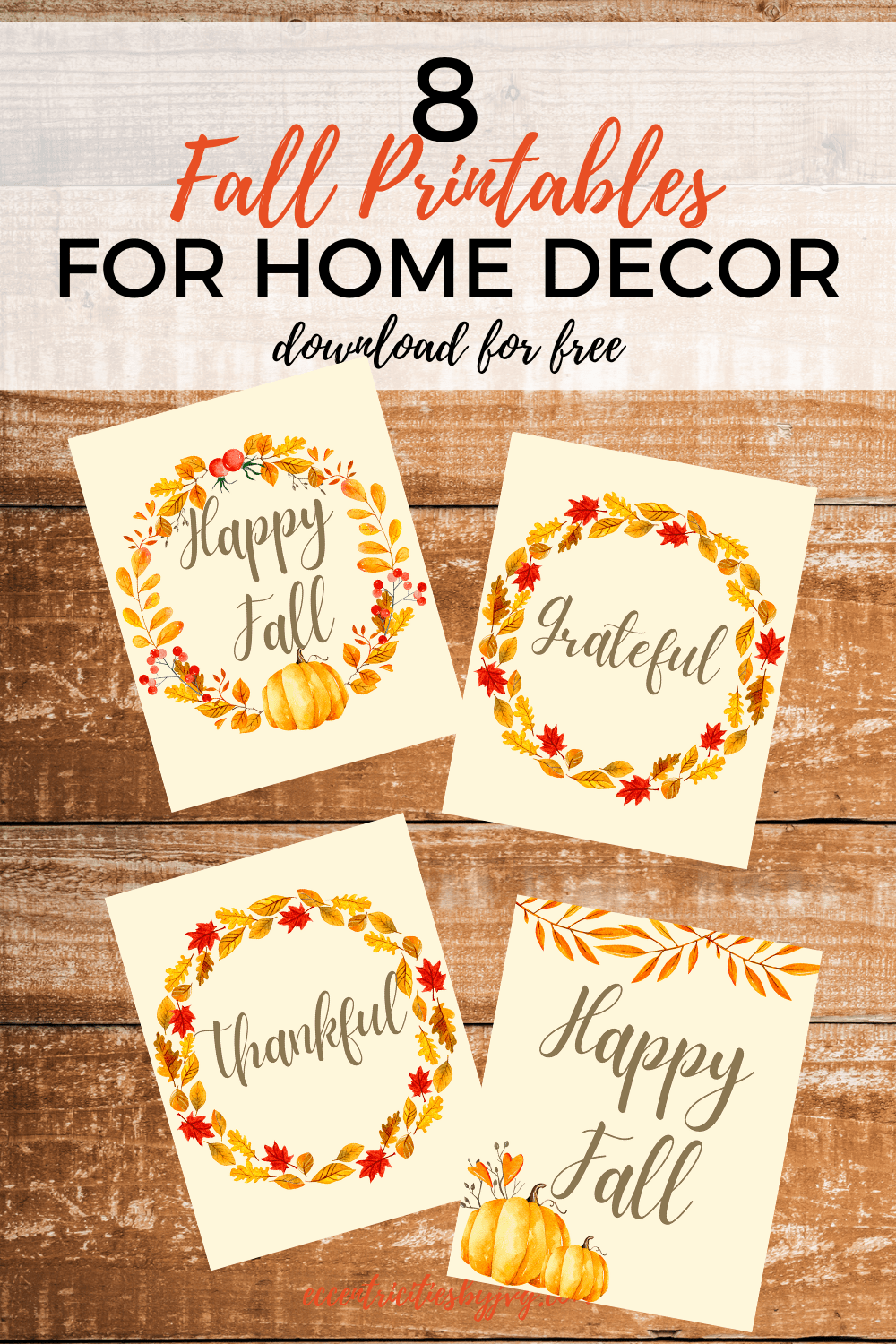 Fall Printables For Home D cor