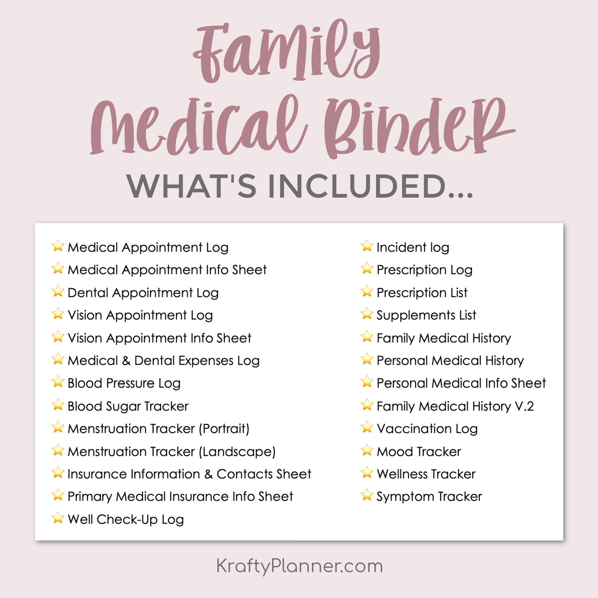 Medical Binder Printables Free