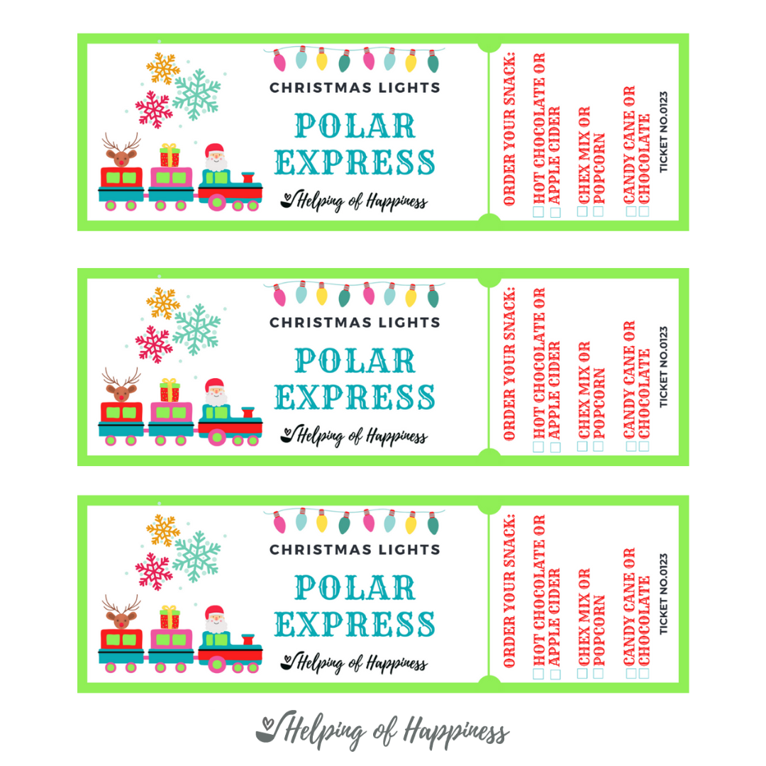 Polar Express Tickets Printable Free