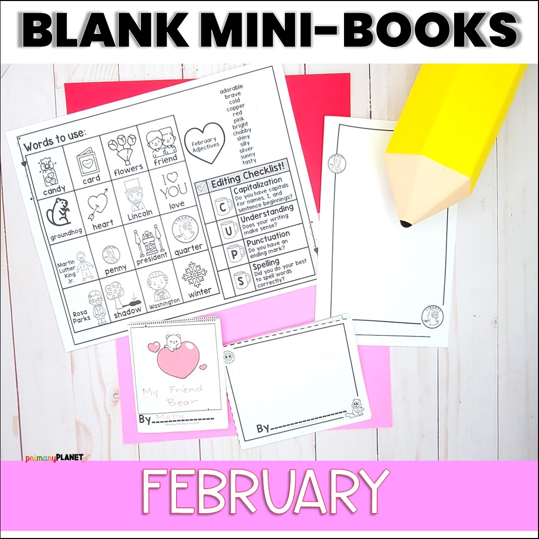 February Themed Printable Mini Books Templates Primary Planet