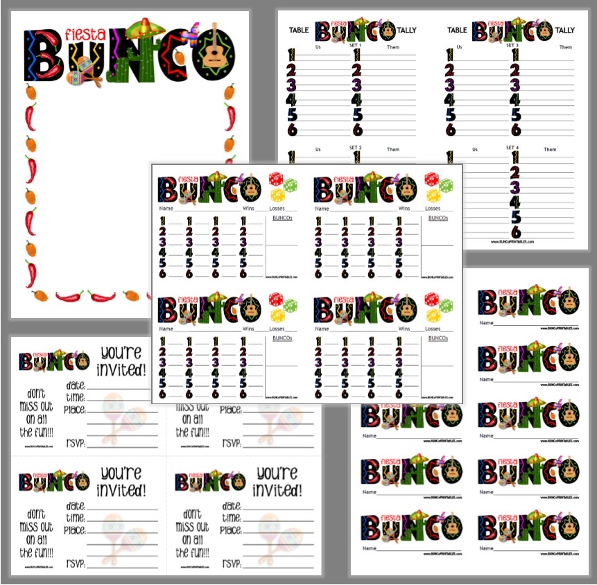 Free Printable Bunco Decorations