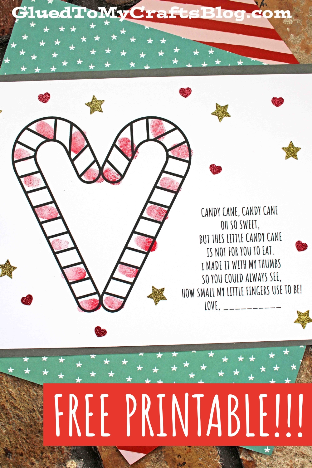 Candy Cane Poem Free Printable