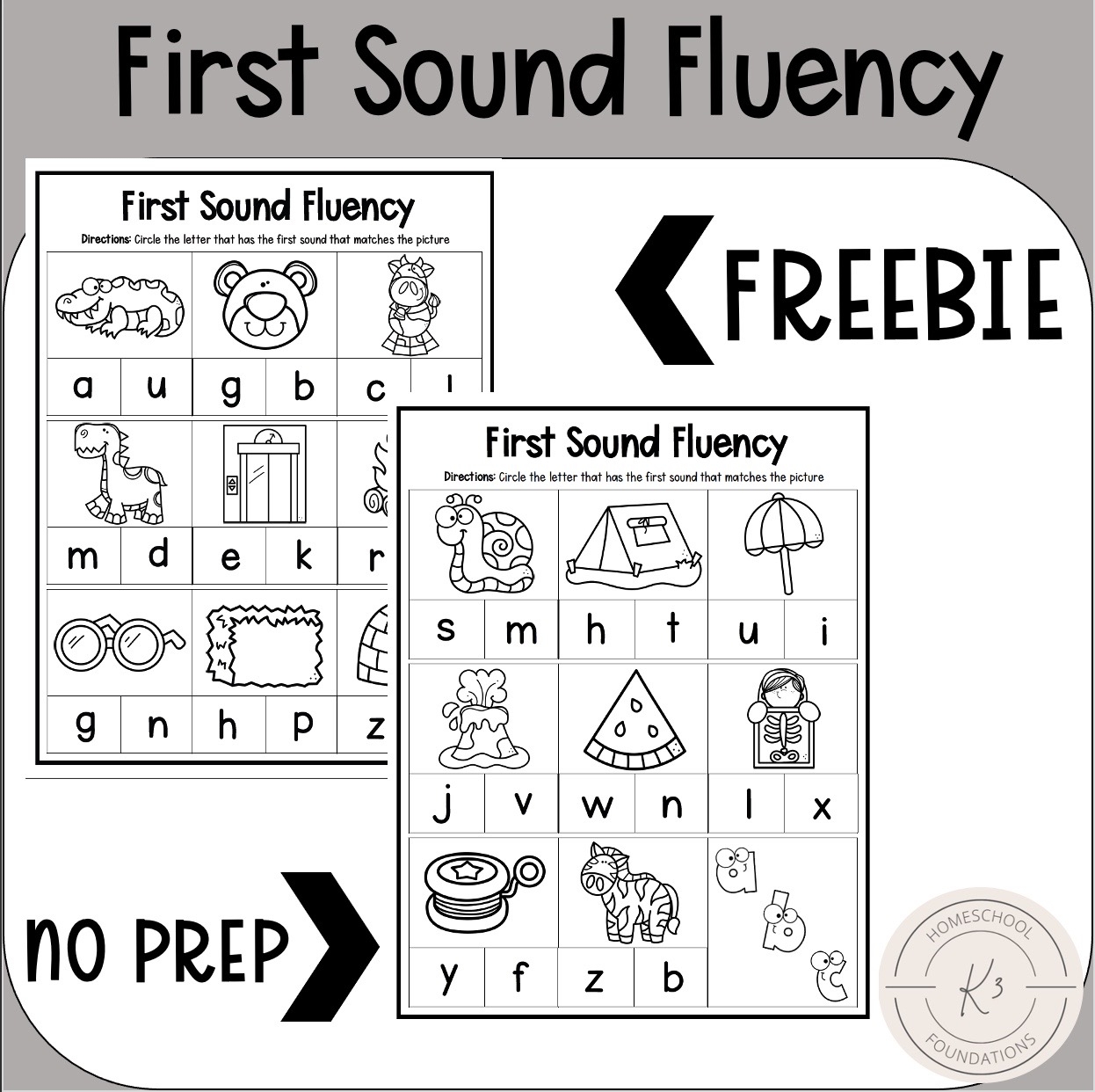 First Sound Fluency Freebie Classful