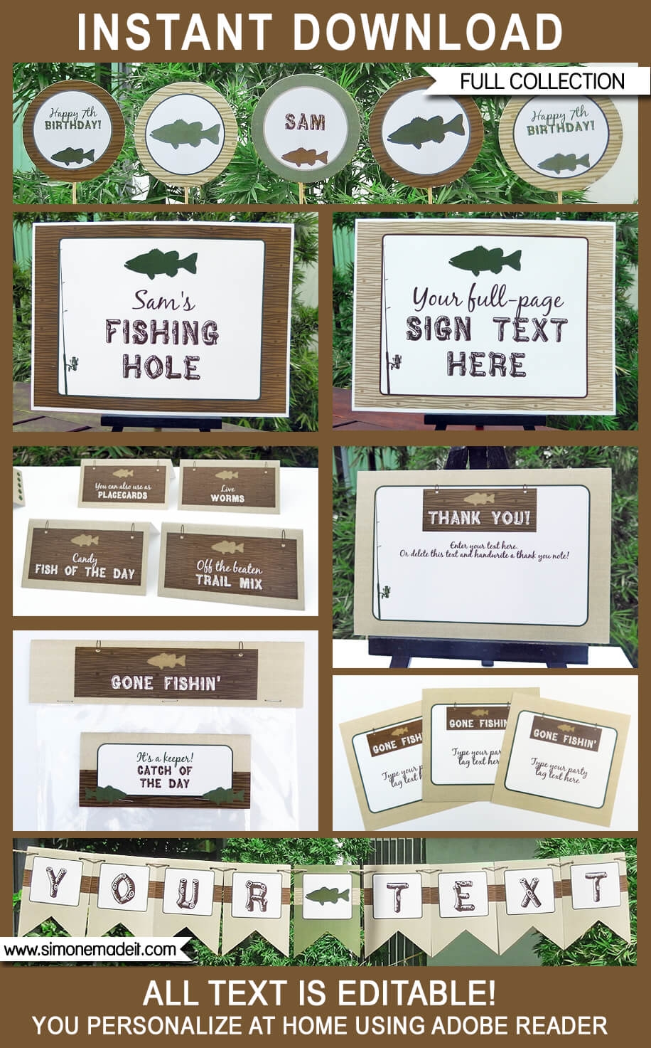 Fishing Party Printables Invitations Decorations Printable Templates