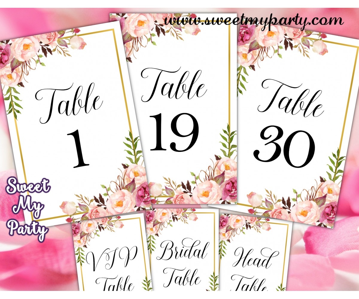 Free Printable Table Numbers