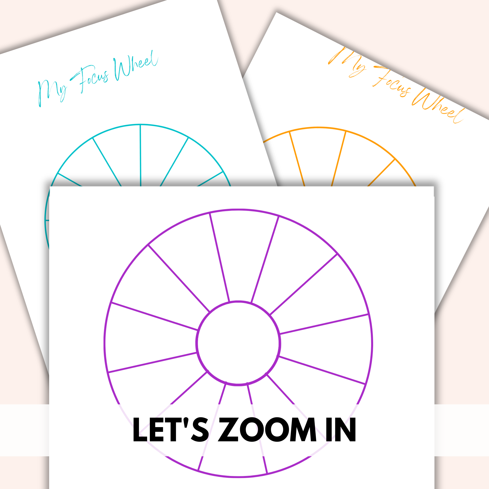 Focus Wheel Law Of Attraction Worksheet Grateful Manifesting Printables Shop