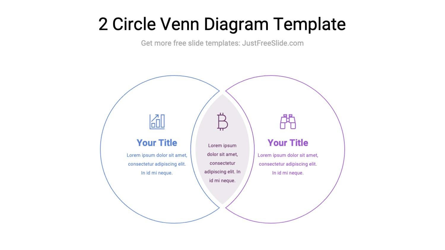 Free 2 Circle Venn Diagram PPT And Google Slides Template