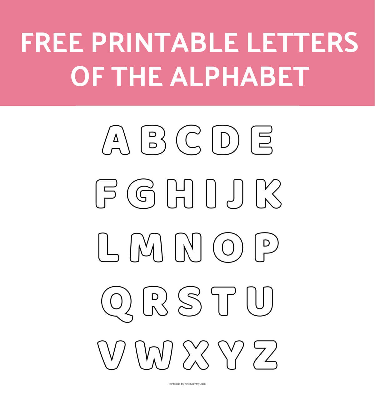 Free Block Letter Printables