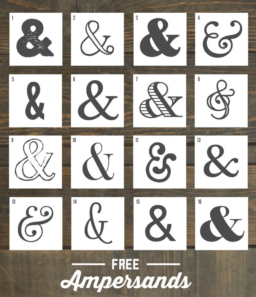 Free Ampersands The Anastasia Co 