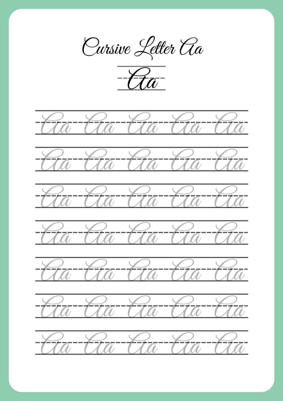 Free Printable Cursive Writing