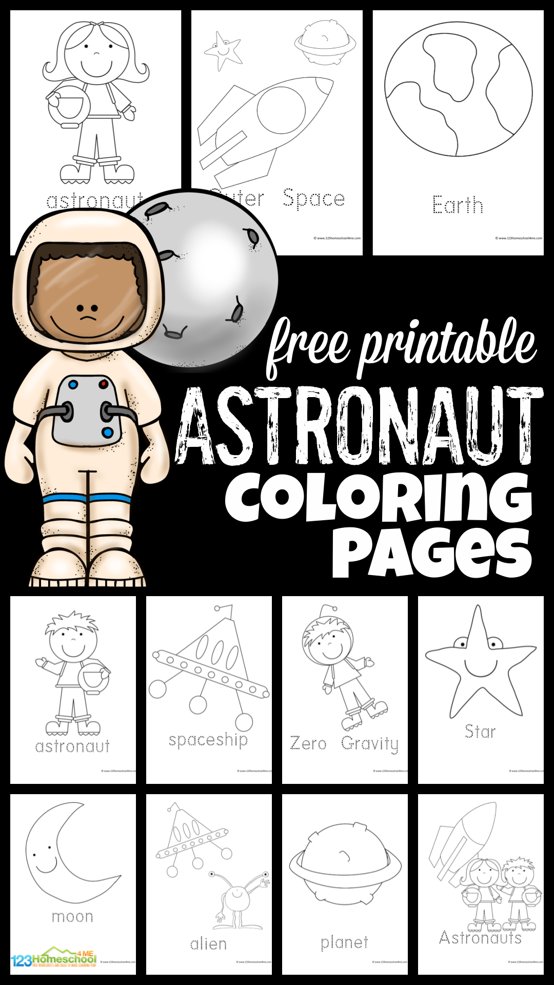 Free Printable Astronaut Coloring Pages