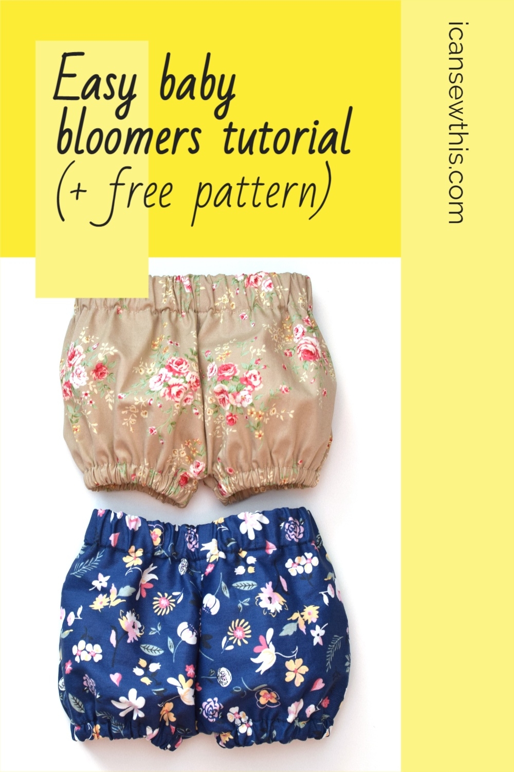 Free Baby Bloomers Pattern with Step By Step Tutorial I Can Sew This