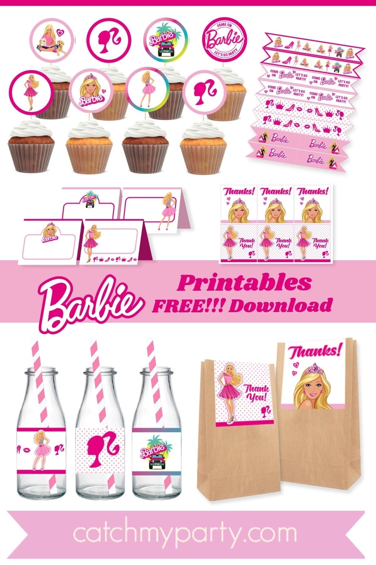 FREE BARBIE Let s Go Party Printables Catch My Party