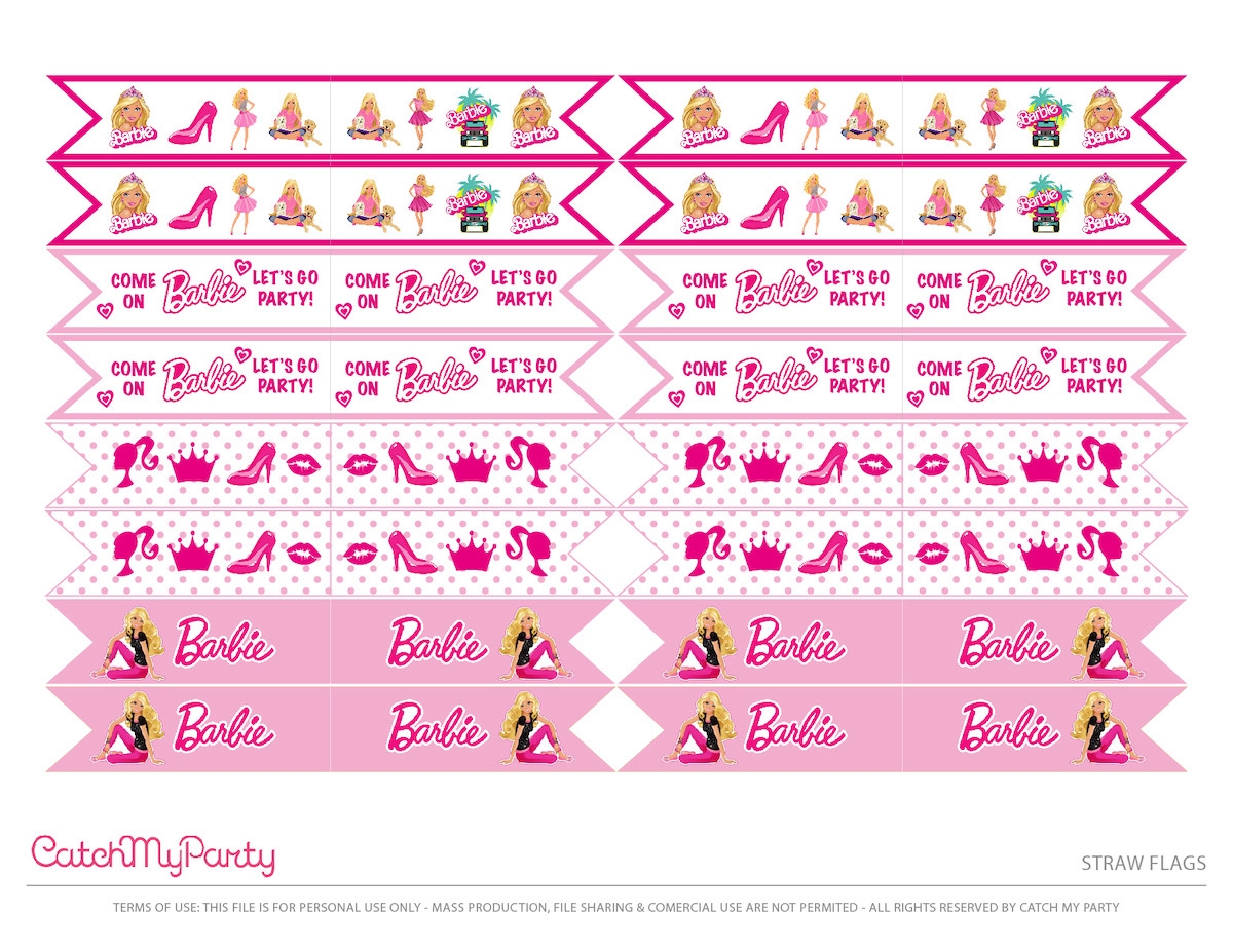 FREE BARBIE Let s Go Party Printables Catch My Party