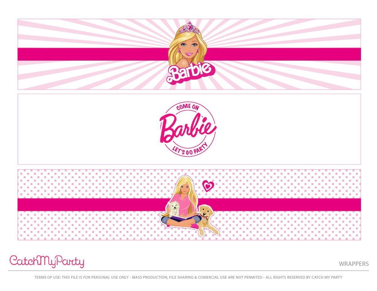 FREE BARBIE Let s Go Party Printables Wrappers