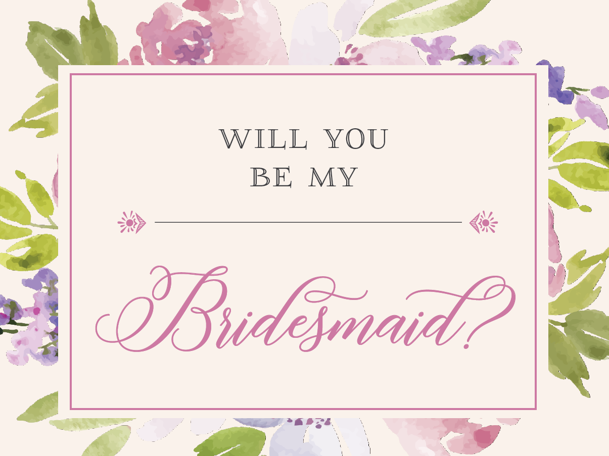 Free Printable Bridesmaid Cards