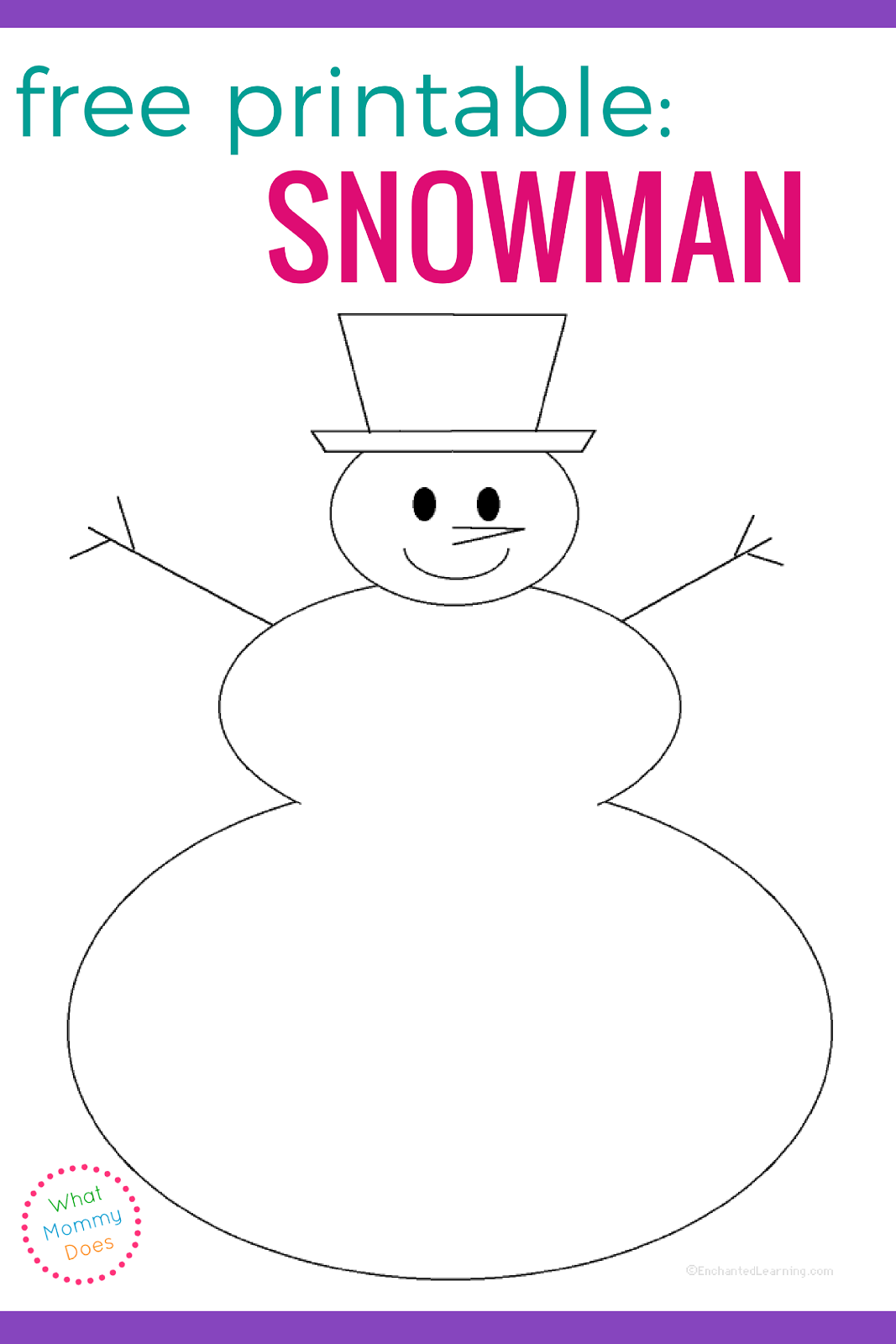 Free Printable Snowman Patterns