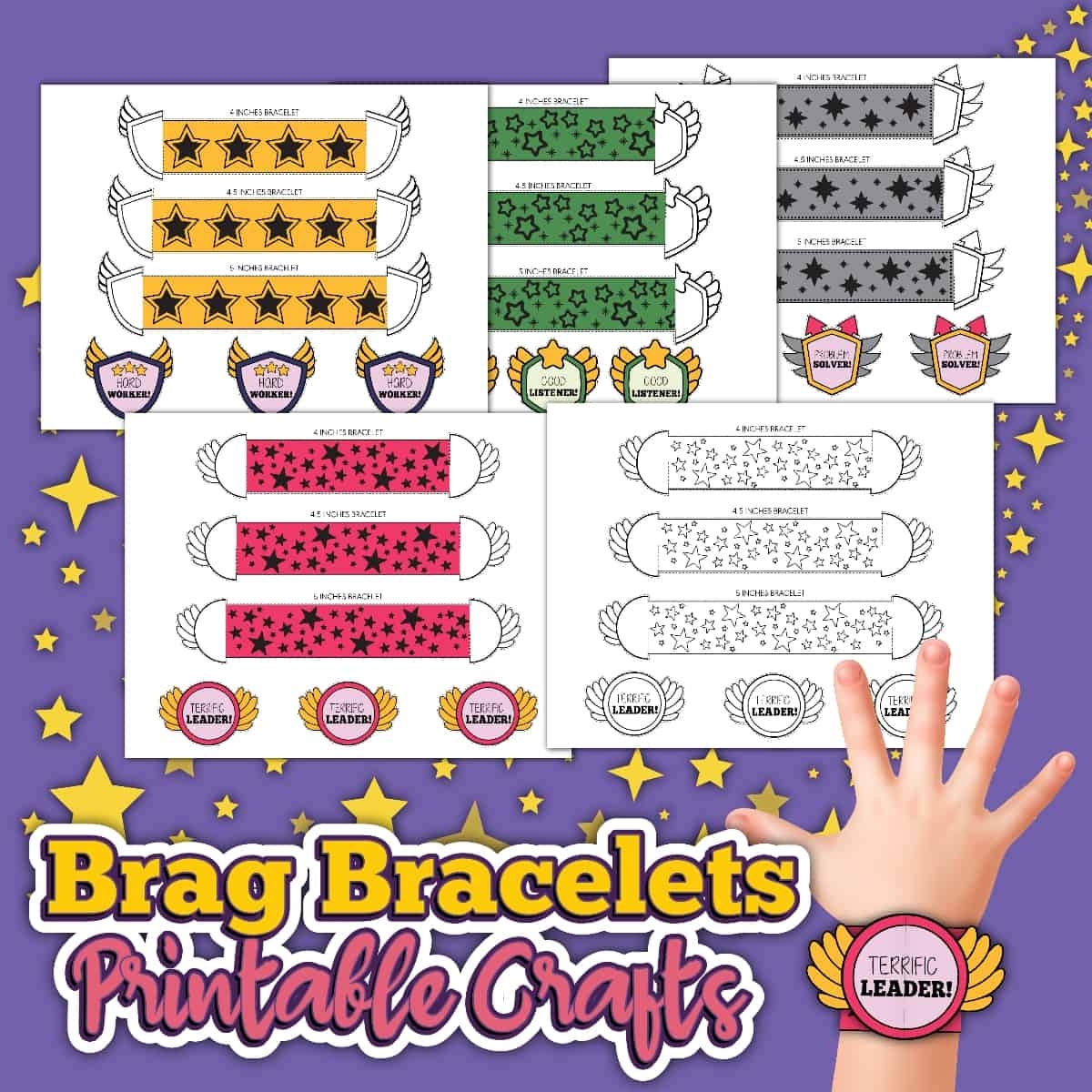 Free Brag Bracelet Printable For Kids PDF 