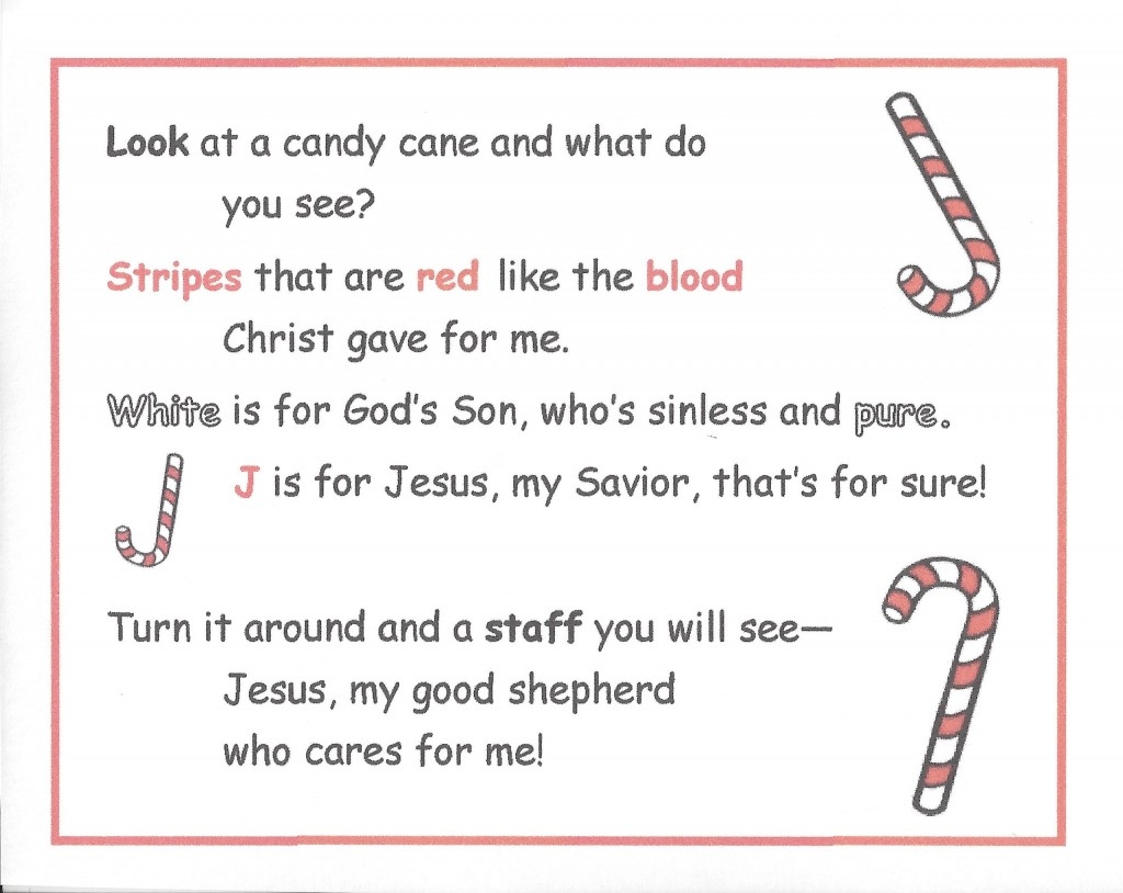 Free Candy Cane Poem For You Wee Can Know