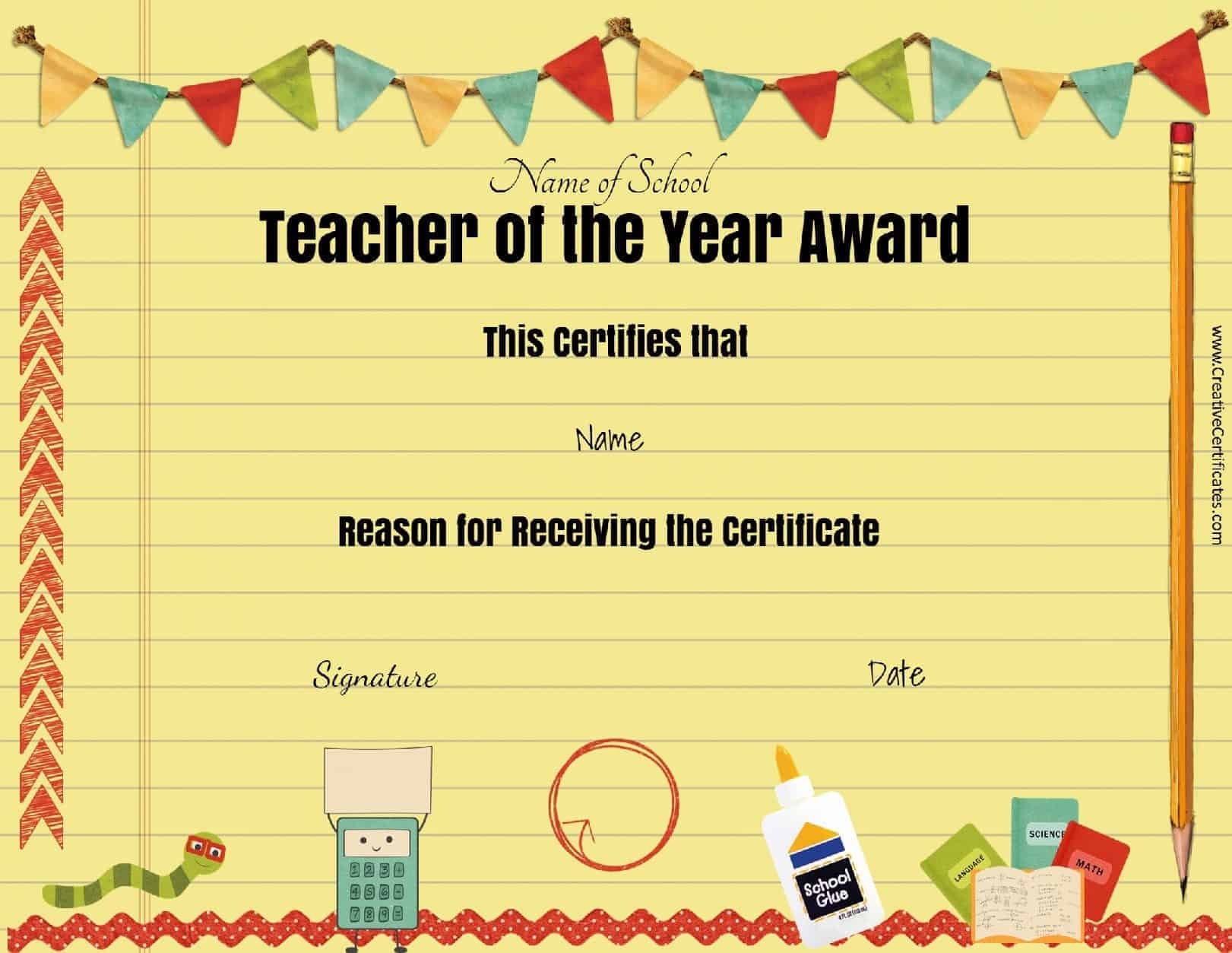 Free Certificate Of Appreciation For Teachers Customize Online