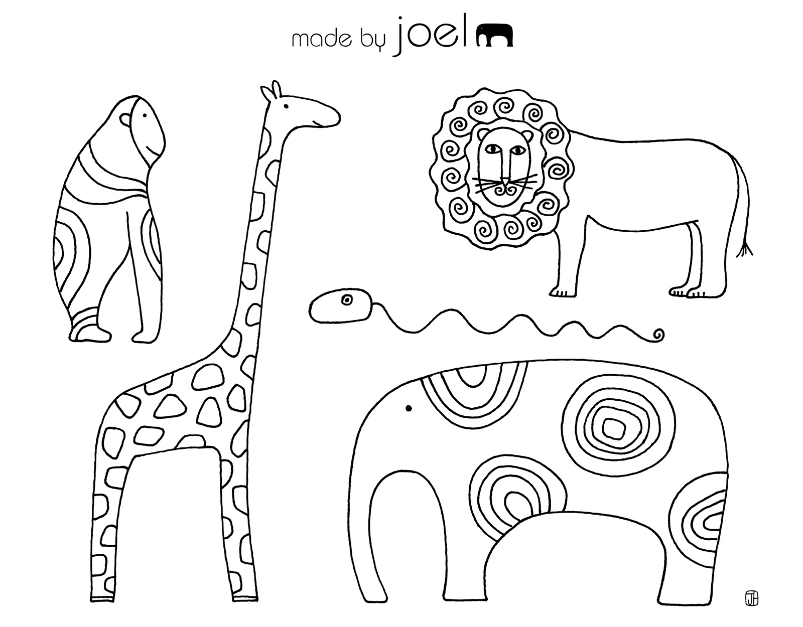 Free Coloring Sheets Made By Joel