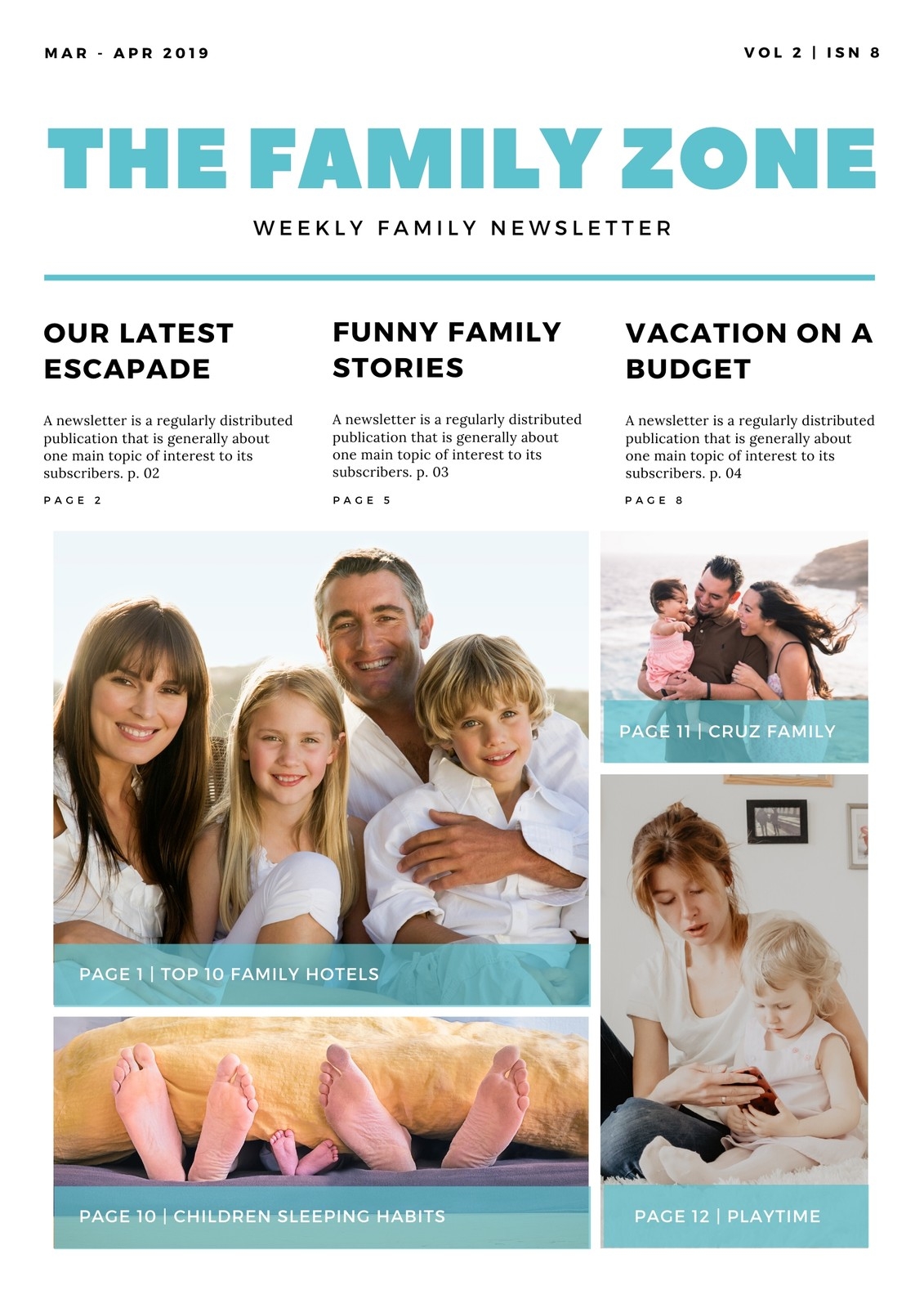 Free Custom Printable Family Newsletter Templates Canva