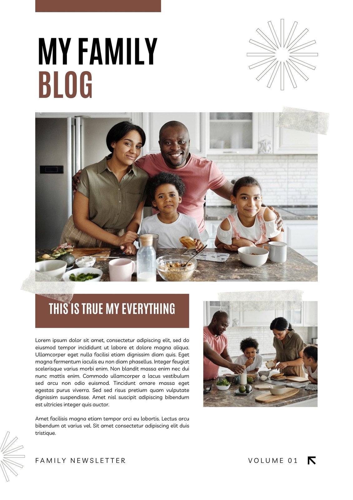 Free Custom Printable Family Newsletter Templates Canva