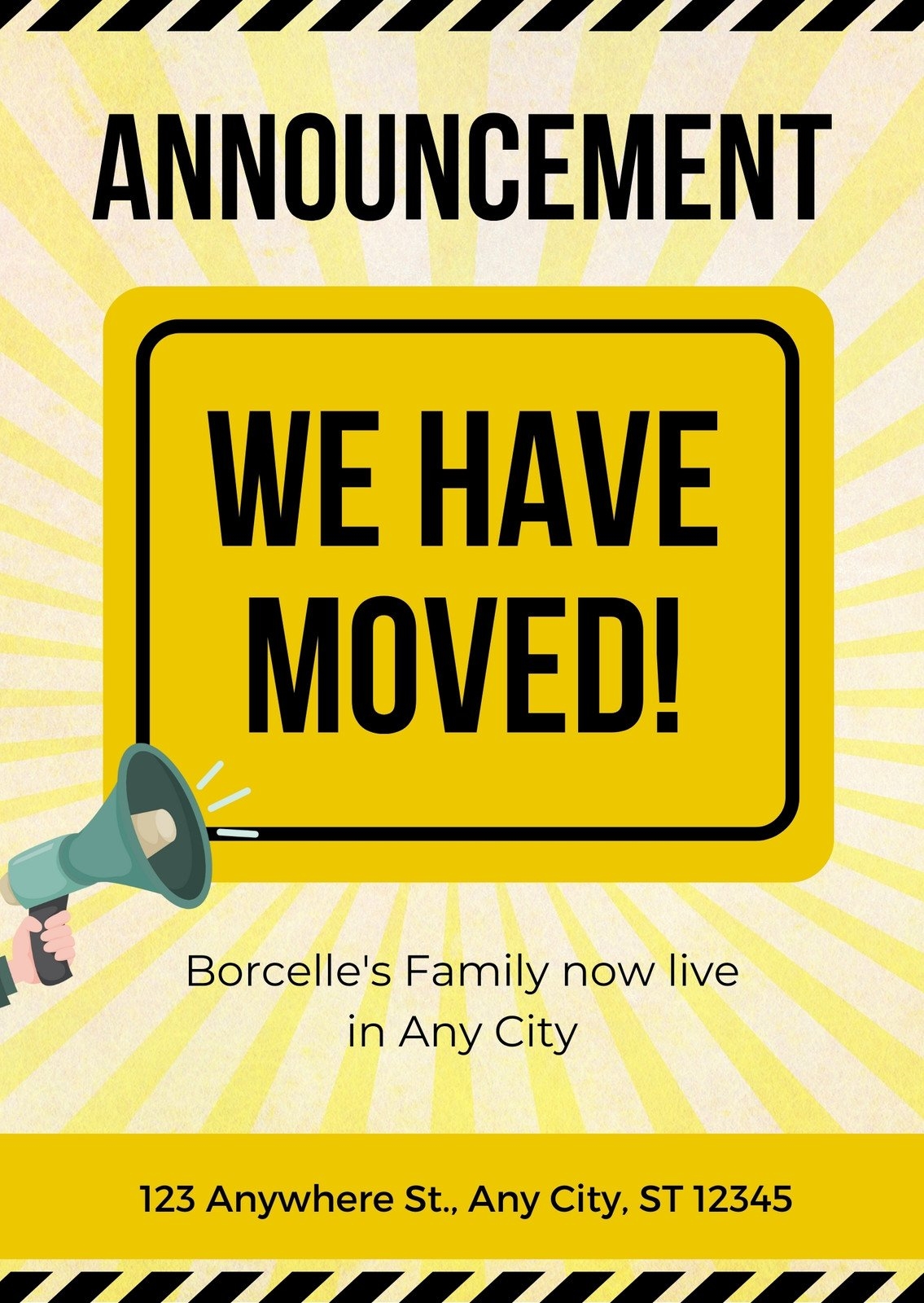 Free Custom Printable Moving Announcement Templates Canva