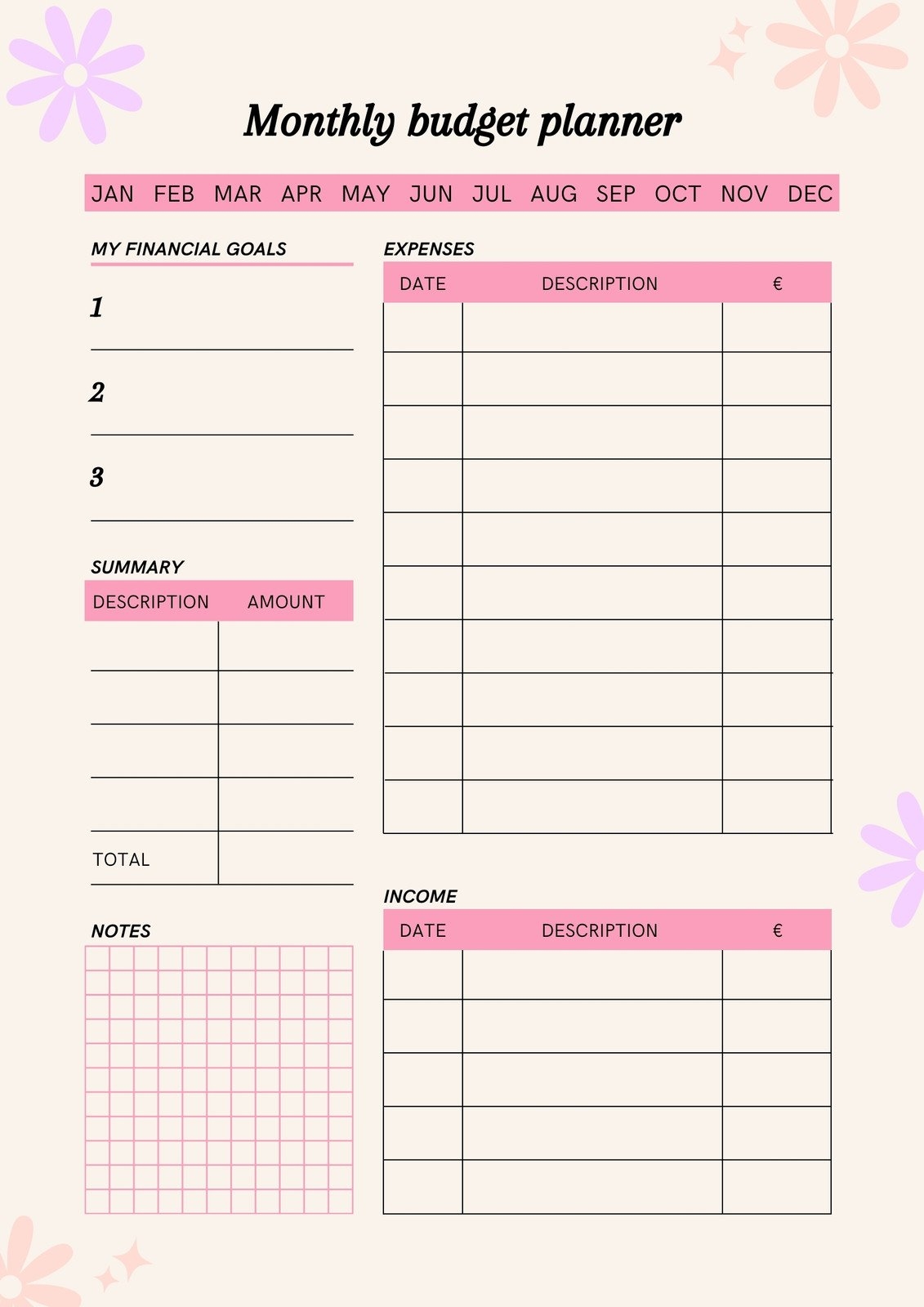 Free Customizable Finance Planner Templates Canva