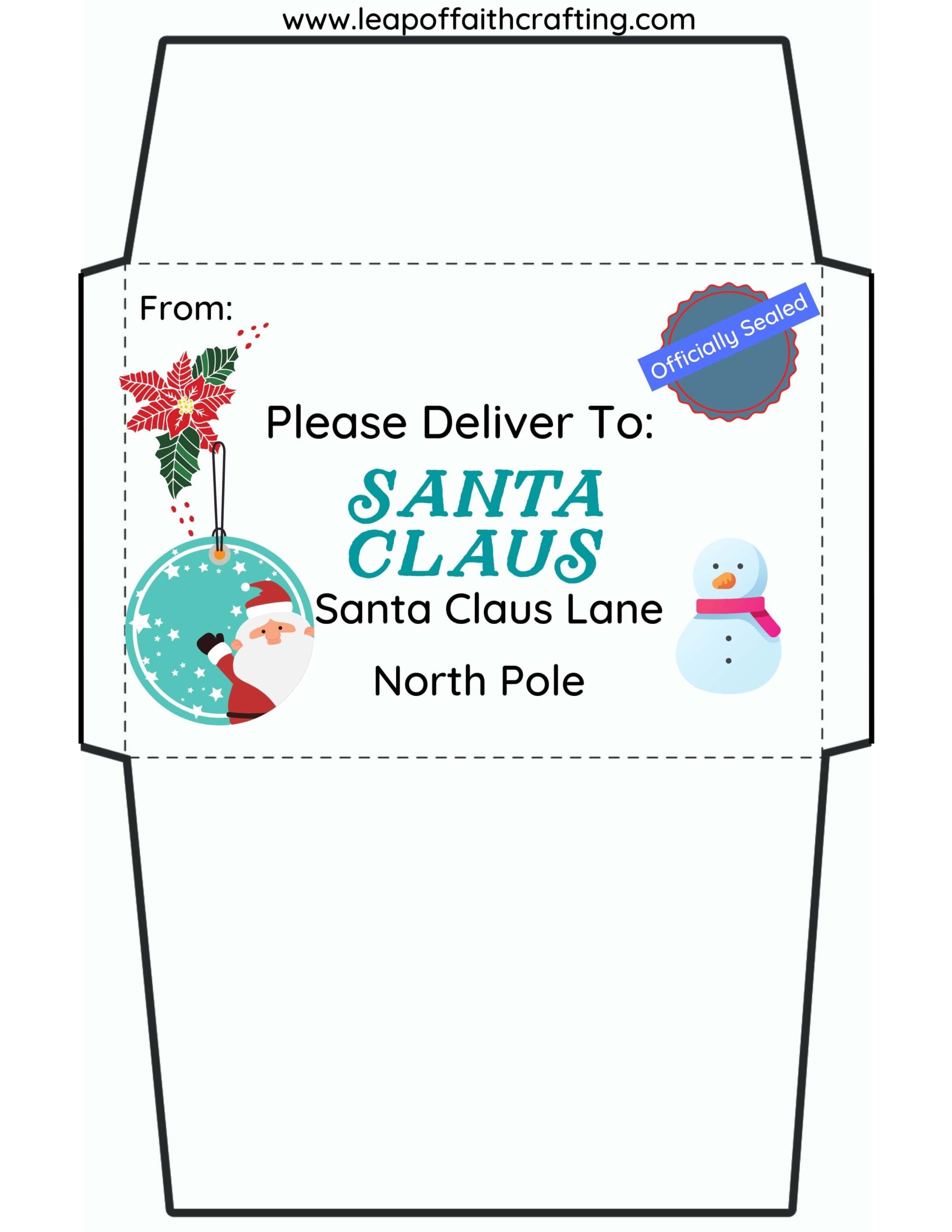Free Santa Envelope Printable