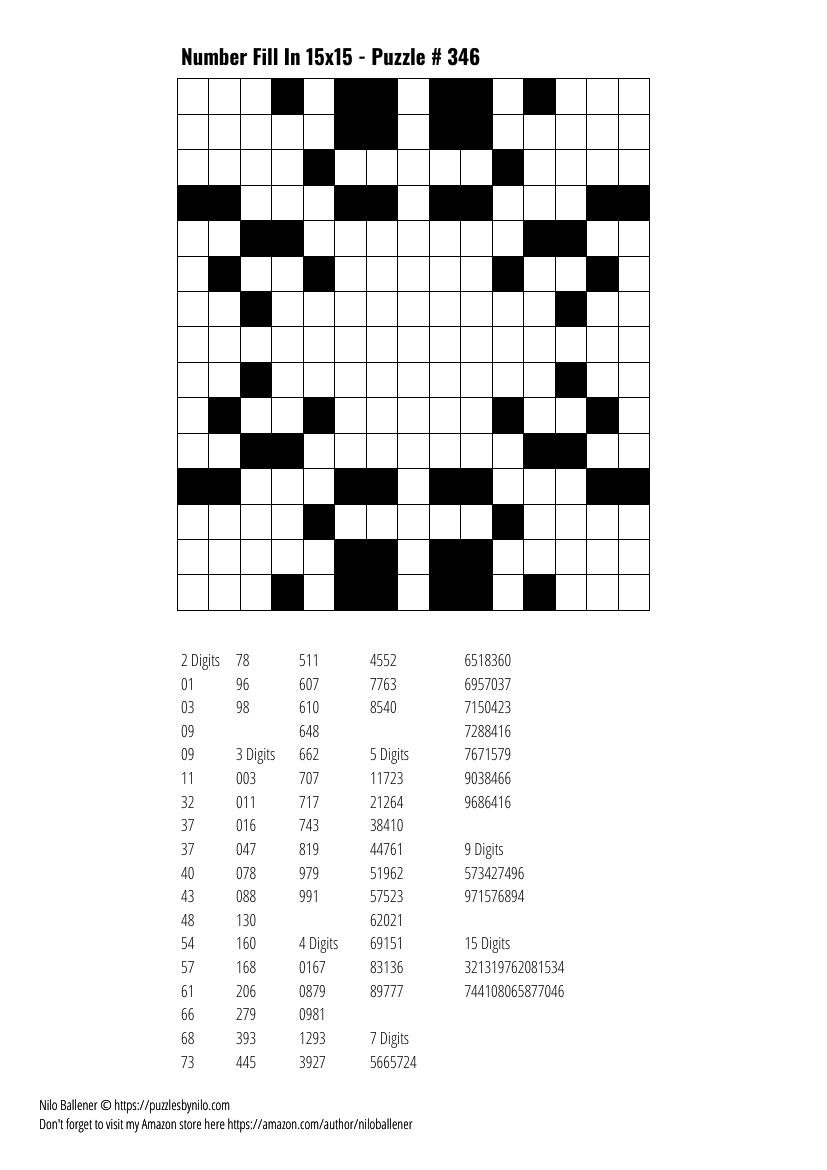 Fill In Puzzles Printable Free