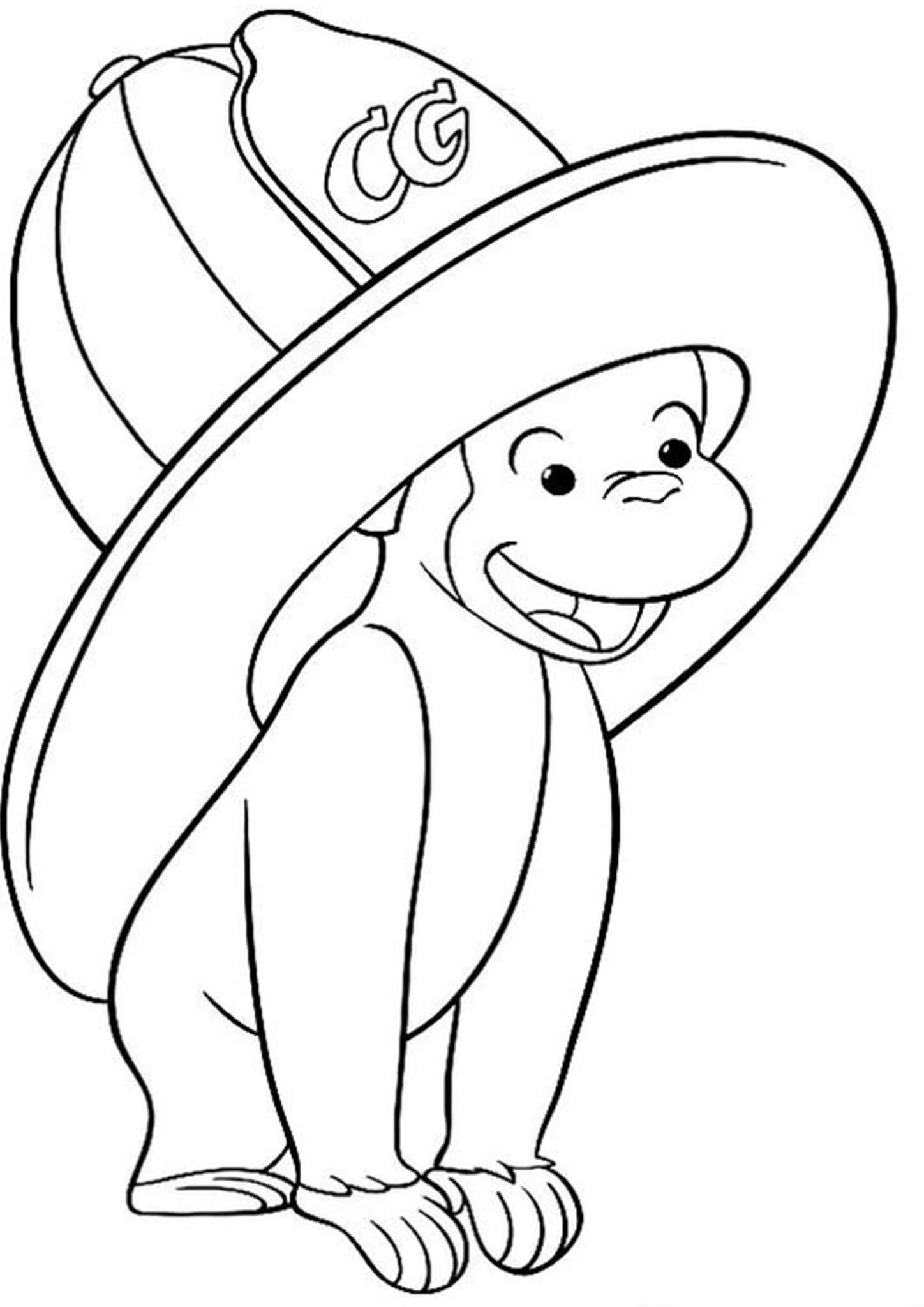Free Easy To Print Curious George Coloring Pages