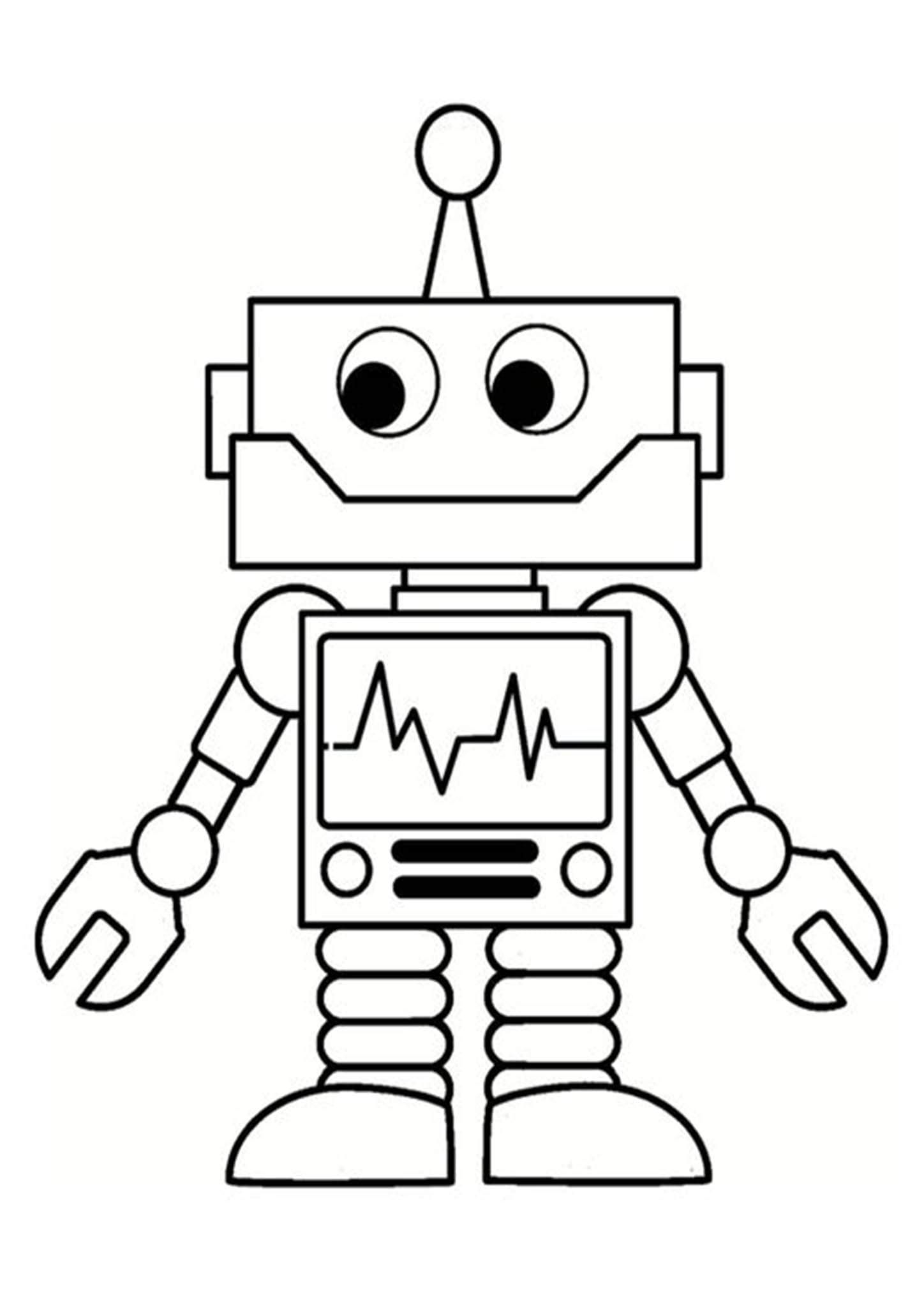 Free Easy To Print Robot Coloring Pages