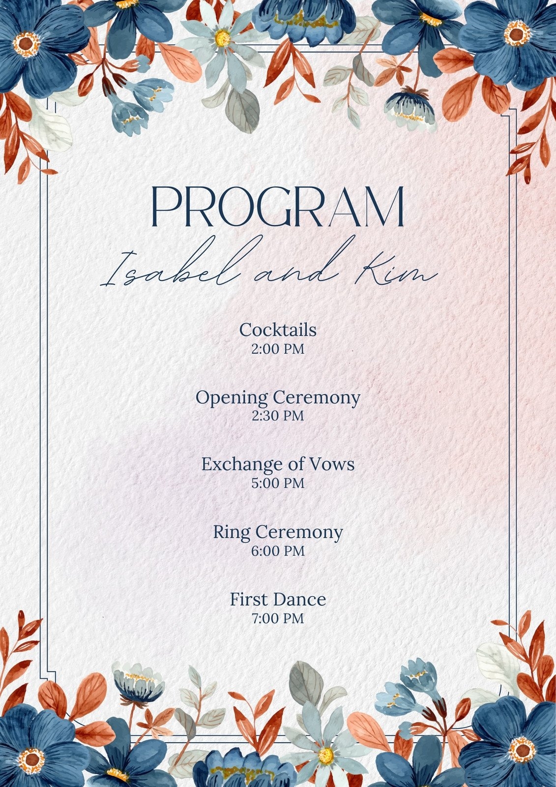 Free Editable And Printable Event Program Templates Canva